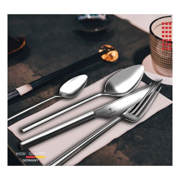 Tableware Set Berllong BCR-0074, 24Pcs, Silver