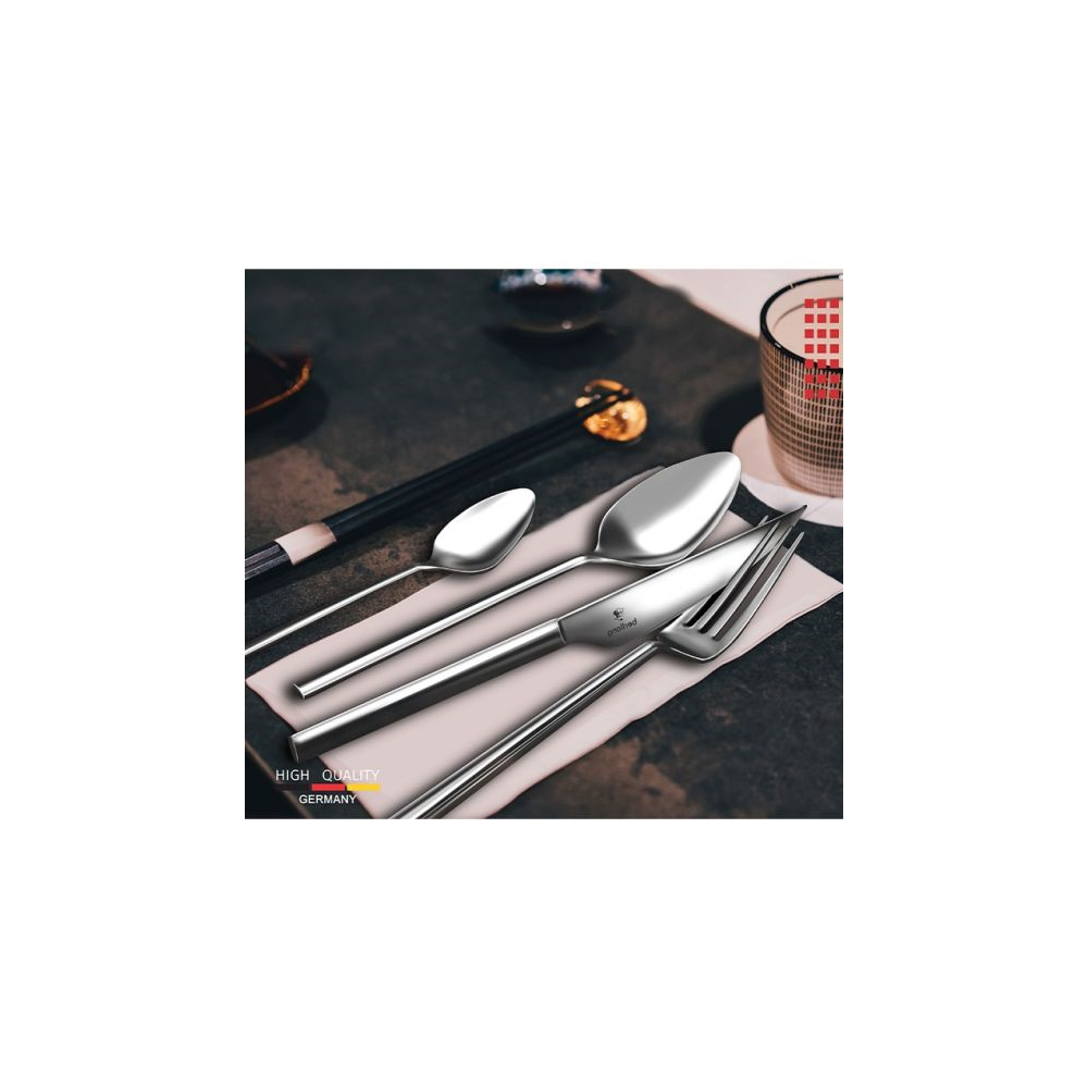 Tableware Set Berllong BCR-0074, 24Pcs, Silver