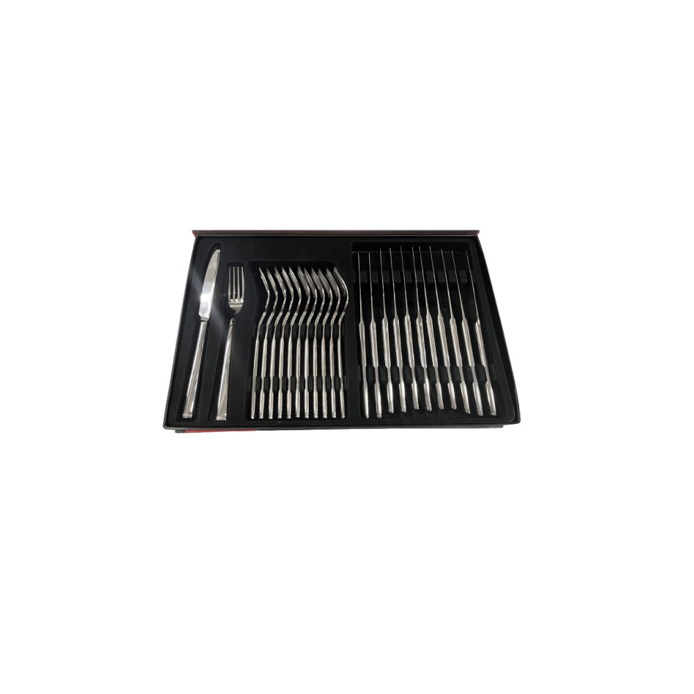 დანა-ჩანგლის ნაკრები Berllong BCR-0099, 24Pcs, Tableware Set, Silver