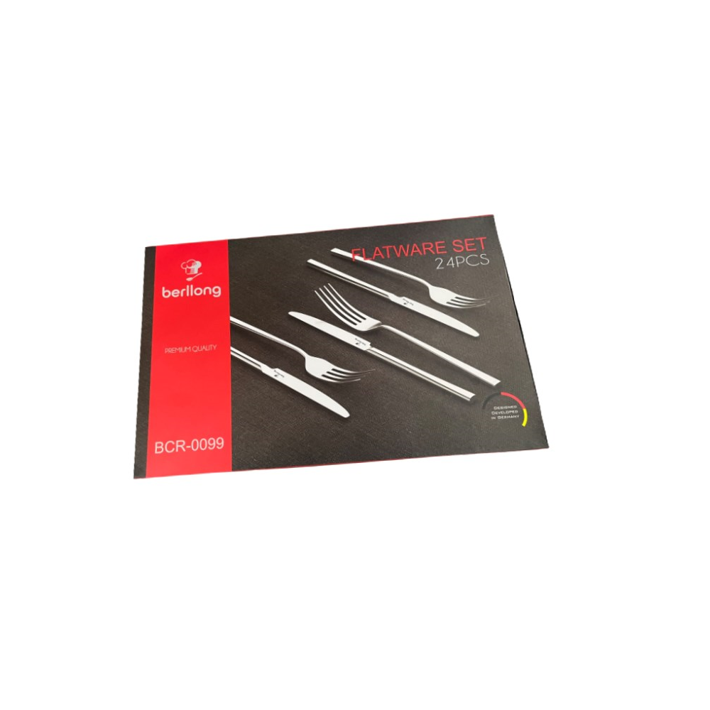 დანა-ჩანგლის ნაკრები Berllong BCR-0099, 24Pcs, Tableware Set, Silver