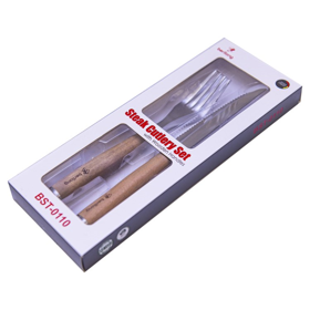 Knife and fork for steak BERLLONG BST-0110, 2Pcs, Silver