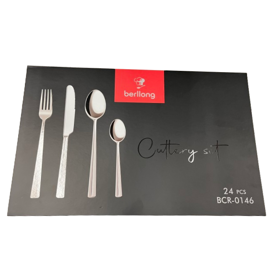 Tableware Set Berllong BCR-0146, 24Pcs, Silver