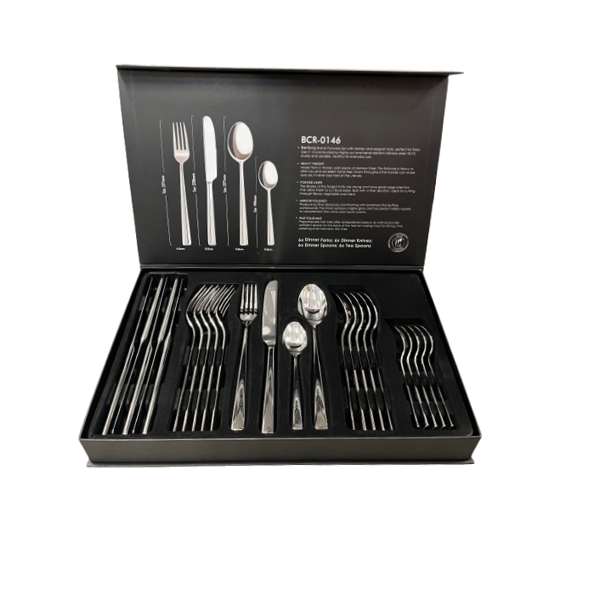 Tableware Set Berllong BCR-0146, 24Pcs, Silver