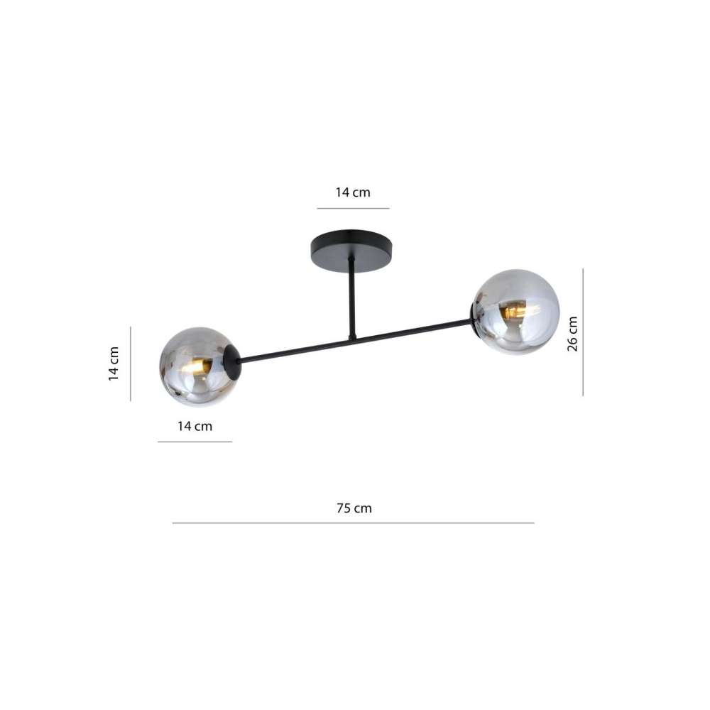 ჭაღი EMIBIG ROMA 2, Chandelier, Black