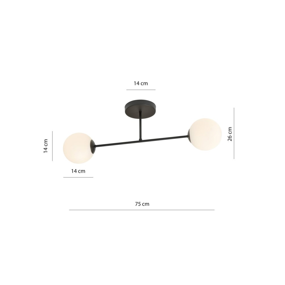 ჭაღი EMIBIG ROMA 2, Chandelier, Black