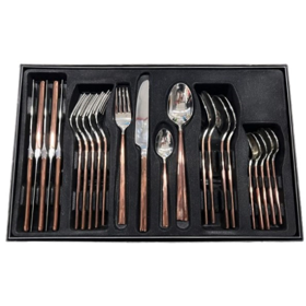 Tableware Set Berllong BCR-0145, 24Pcs, Silver