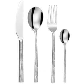 Tableware Set BERLLONG 18658246, 24Pcs, Silver