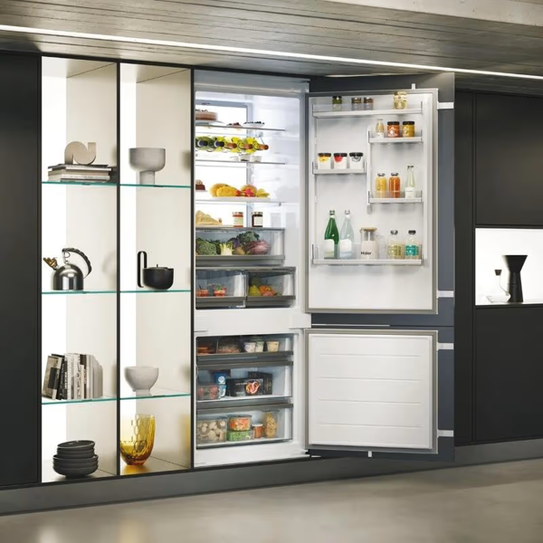 ჩასაშენებელი მაცივარი Haier HBW7719DT, 400L, D, 33dB, No Frost, Built-in Refrigerator, White