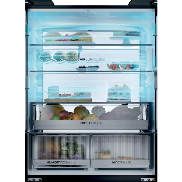 მაცივარი Haier HCKR7819DWGB, 459L, D, 36dB, No Frost, Refrigerator, Black