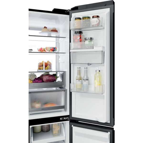 მაცივარი Haier HCKR7819DWGB, 459L, D, 36dB, No Frost, Refrigerator, Black