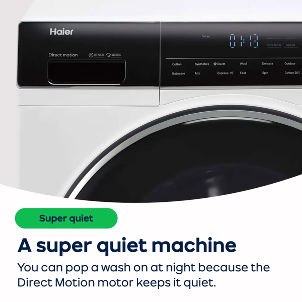 სარეცხი მანქანა Haier HW110-BD14397U1, 11Kg, 1400Rpm, A, 54DB, Washing Machine, White