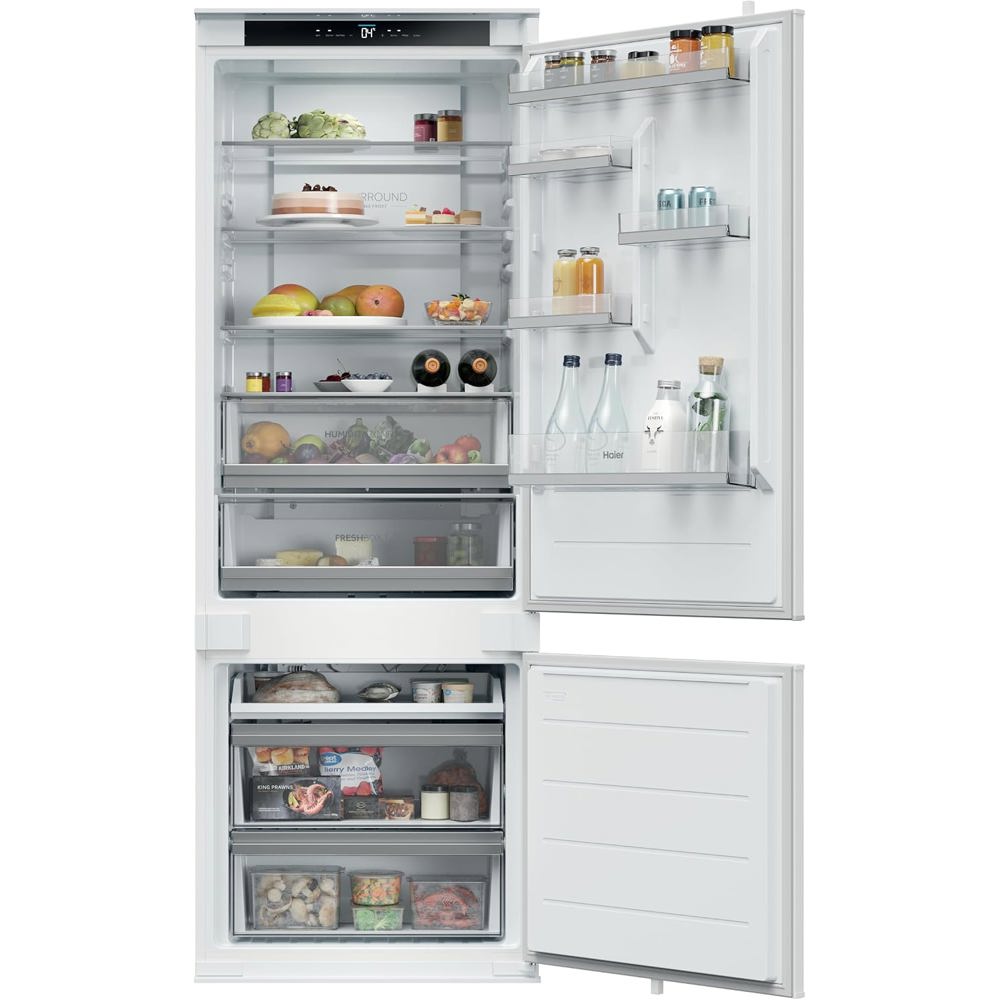 ჩასაშენებელი მაცივარი Haier HBQW5719E, 382L, E, 33dB, No Frost, Built-in Refrigerator, White