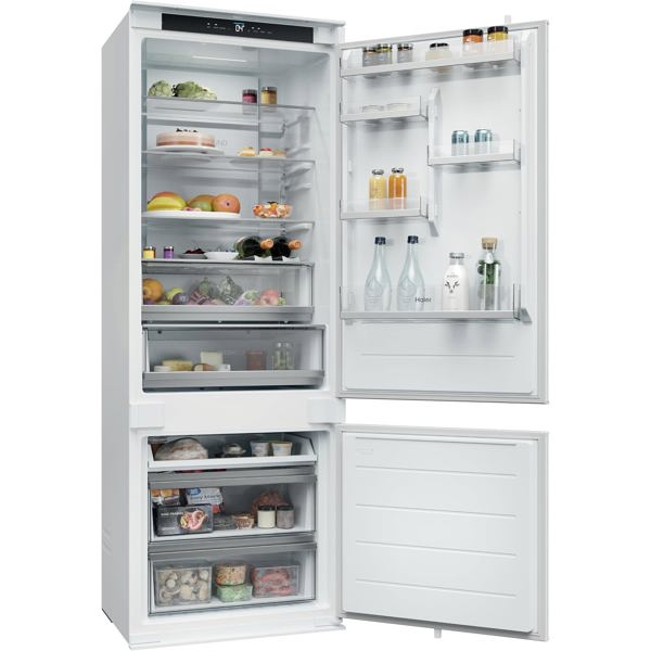 ჩასაშენებელი მაცივარი Haier HBQW5719E, 382L, E, 33dB, No Frost, Built-in Refrigerator, White
