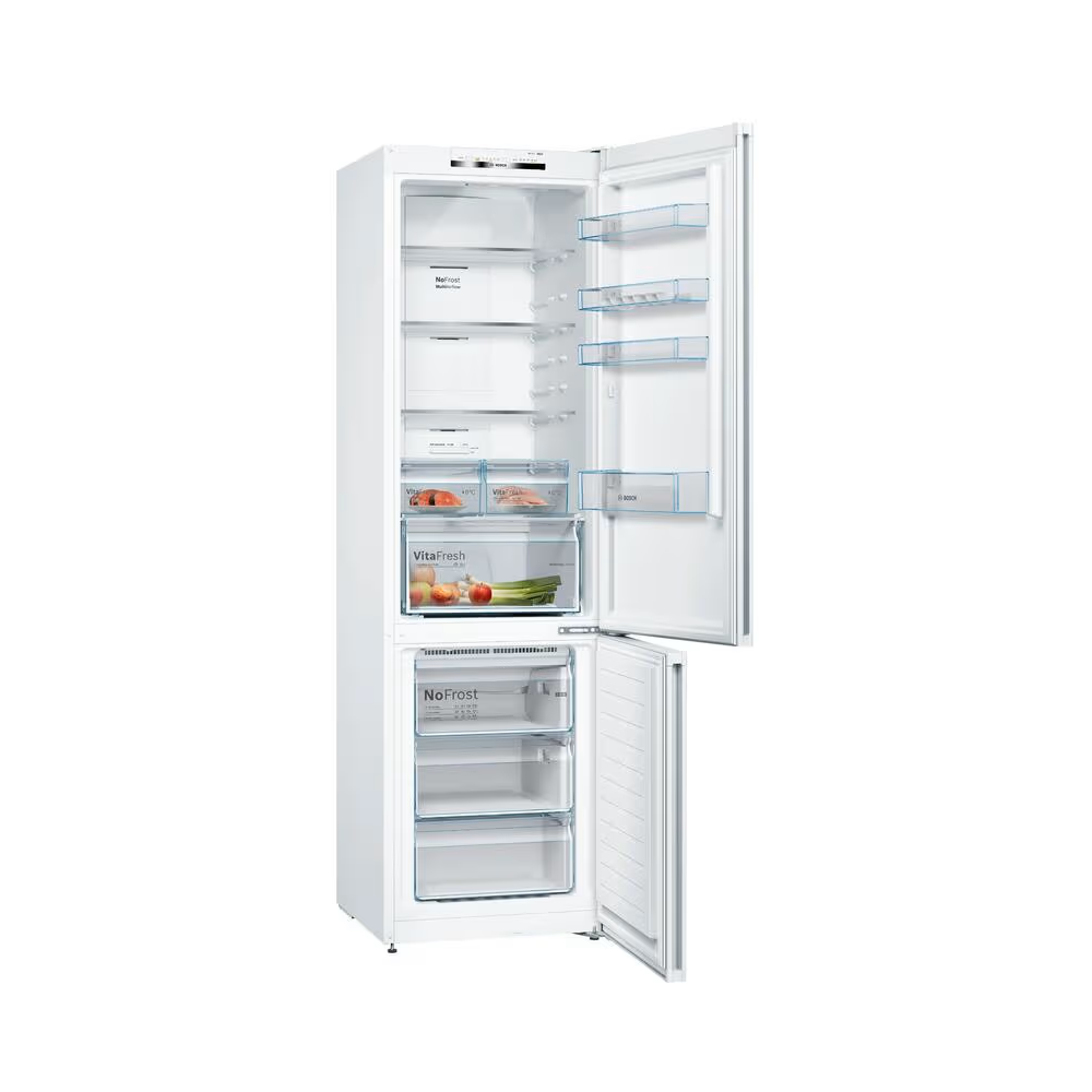 მაცივარი Bosch KGN39XW326, 368L, E, 39dB, No Frost, Refrigerator, White