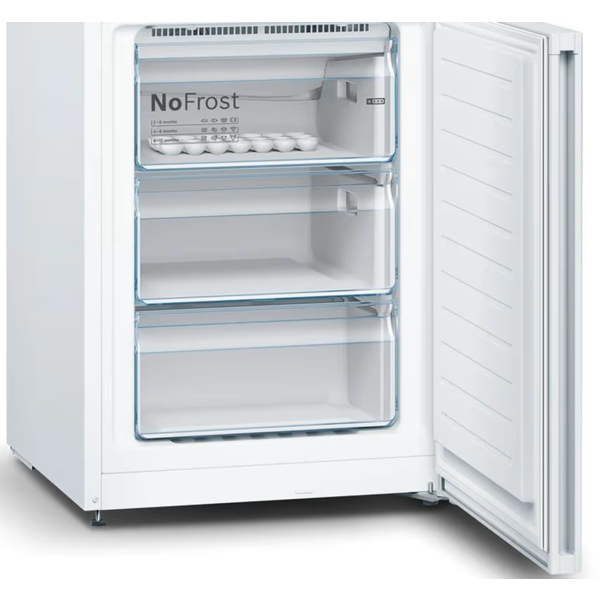მაცივარი Bosch KGN39XW326, 368L, E, 39dB, No Frost, Refrigerator, White