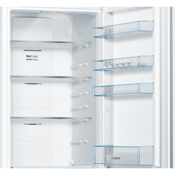 მაცივარი Bosch KGN39XW326, 368L, E, 39dB, No Frost, Refrigerator, White