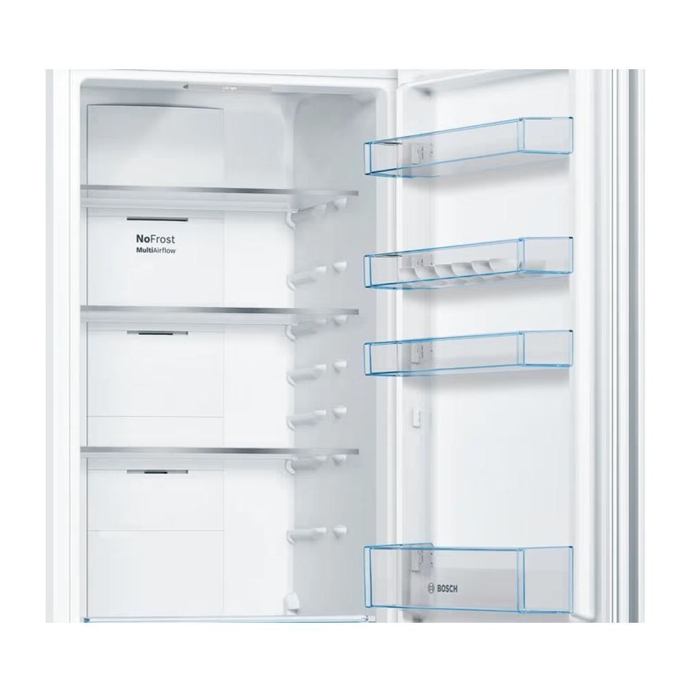 მაცივარი Bosch KGN39XW326, 368L, E, 39dB, No Frost, Refrigerator, White