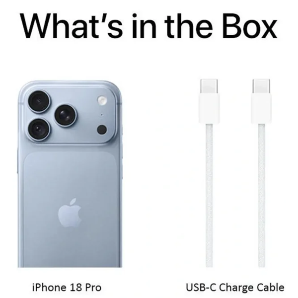 მობილური ტელეფონი Apple iPhone 18 Pro, 12GB, 256GB, ESIM Only, 5G, NFC, Glacier