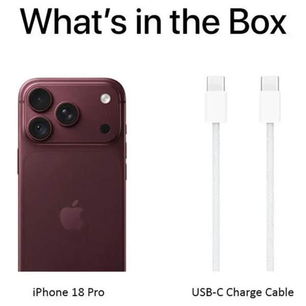 მობილური ტელეფონი Apple iPhone 18 Pro, 12GB, 256GB, ESIM Only, 5G, NFC, Burgundy