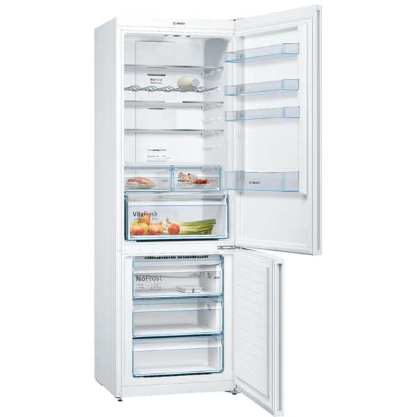 მაცივარი Bosch KGN49XWEA, 438L, E, 40dB, No Frost, Refrigerator, White
