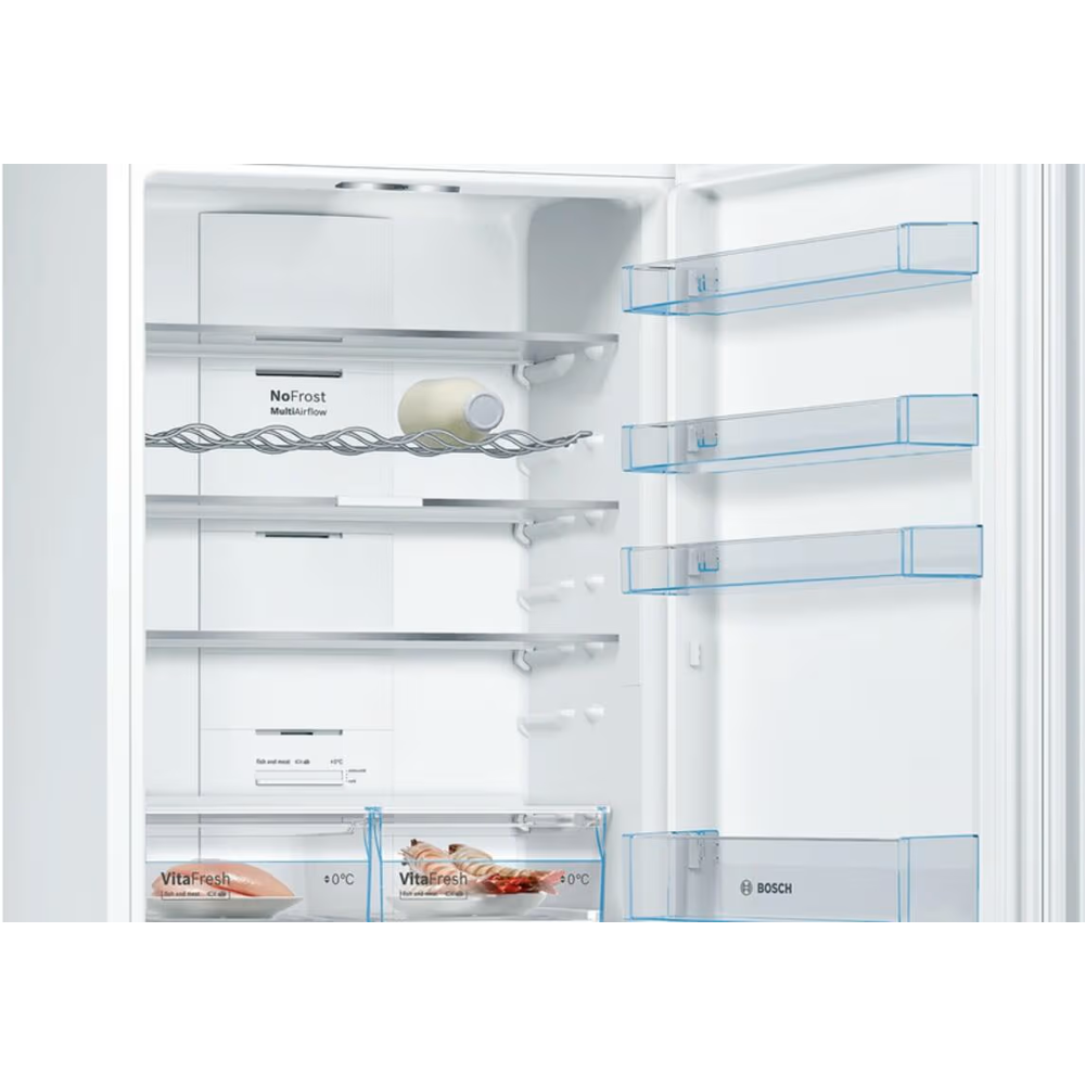 მაცივარი Bosch KGN49XWEA, 438L, E, 40dB, No Frost, Refrigerator, White
