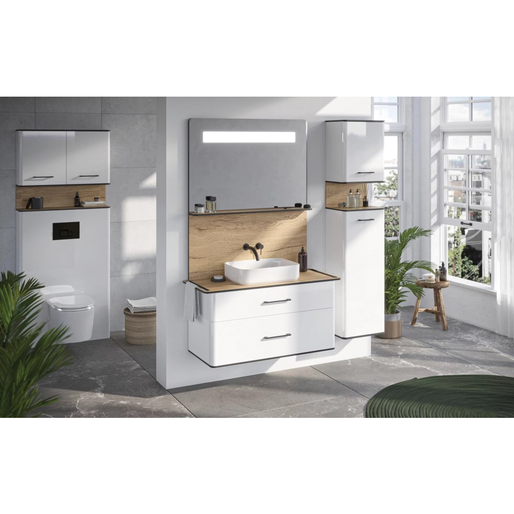 Bathroom Mirror DEVO Danubio Led, Brown