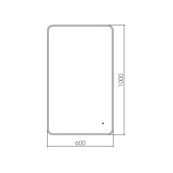 სარკე სენსორით Silver Mirrors Incanto, Mirror with black non-contact sensor, Black