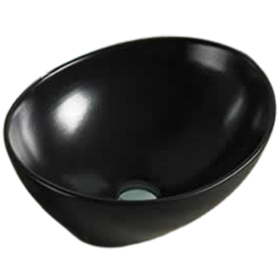 Washbasin Pate Oval 7138MB, Black