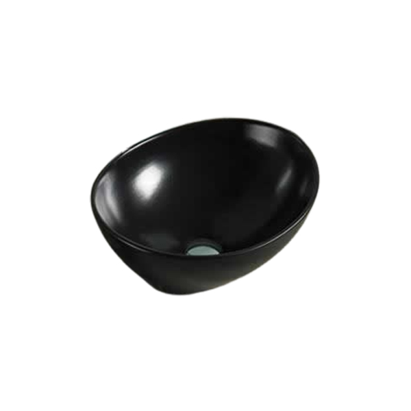 Washbasin Pate Oval 7138MB, Black