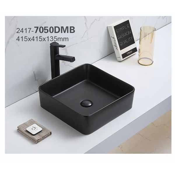 Washbasin Pate Square 7050DMB, Black