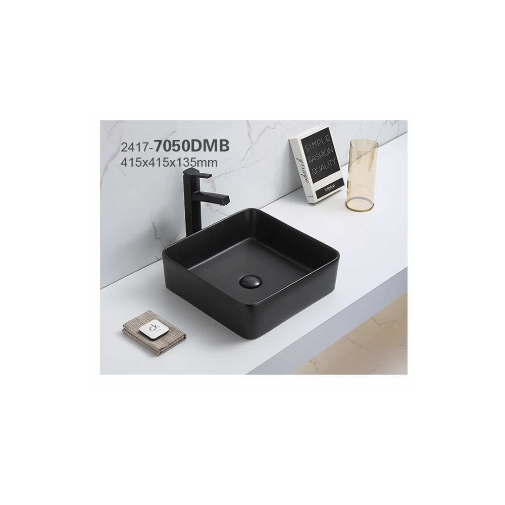 Washbasin Pate Square 7050DMB, Black