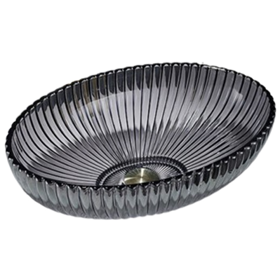 Washbasin Pate Glass Oval GL49A, Grey