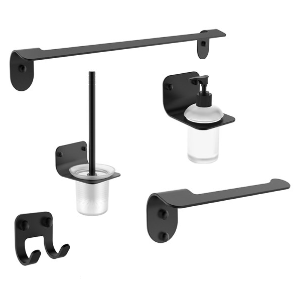 Bathroom Accessory Set Rubineta Alto 16011580, Black