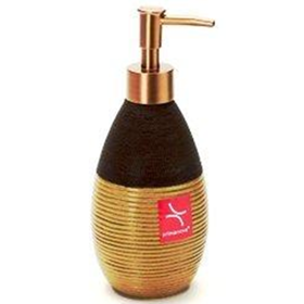 საპნის დისპენსერი Primanova RATTAN, Soap Dispenser, Brown/Gold