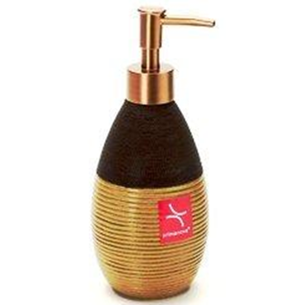 Soap Dispenser Primanova RATTAN, Brown/Gold
