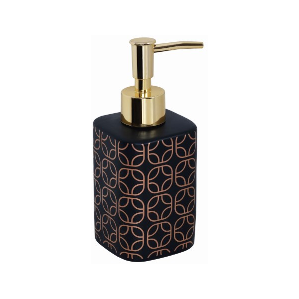 საპნის დისპენსერი Bisk Glossy 07968, Soap Dispenser, Black/Gold
