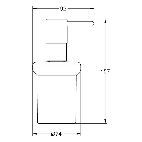 Soap Dispenser Grohe Bau Cosmopolitan 40394001, 0.16L, White