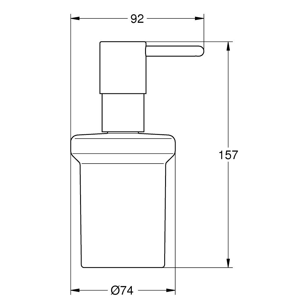 საპნის დისპენსერი Grohe Bau Cosmopolitan 40394001, 0.16L, Soap Dispenser, White