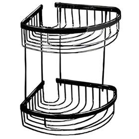 Bathroom Shelf Uso 74002B-e, Black