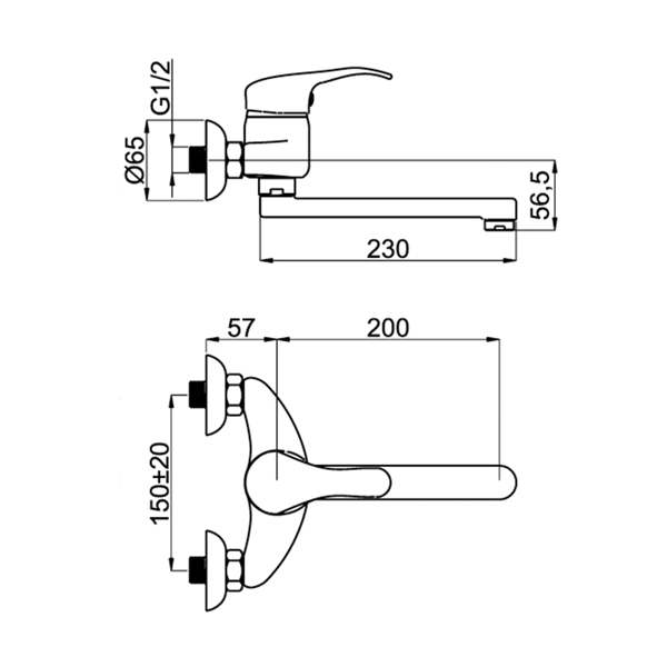 Faucet Rubineta Prince P-14 Star, Silver