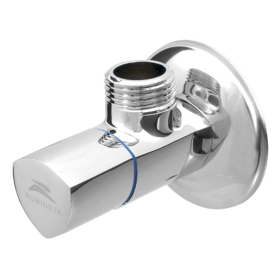 Angle valve ceramic RUBINETA 662014 1/2" x 1/2", Silver