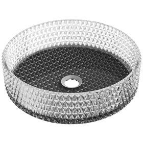 ხელსაბანი GLASS BASIN GL09D, Countertop Washbasin, Transparent