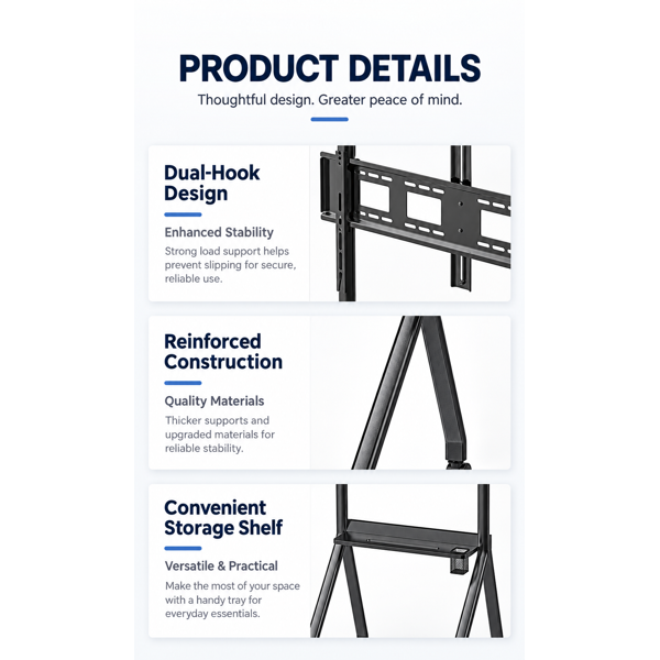 ტელევიზორის საკიდი AllScreen TR42, 42"-86", TV Mount With Roller, Black