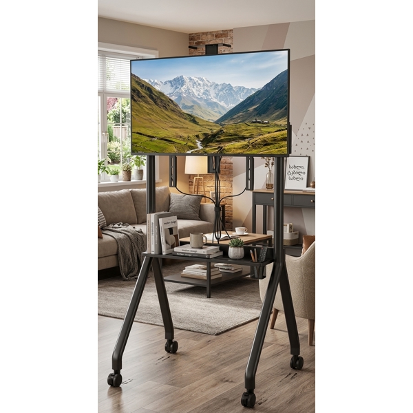 ტელევიზორის საკიდი AllScreen TR42, 42"-86", TV Mount With Roller, Black