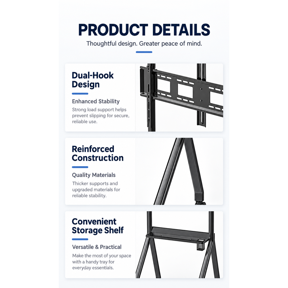 TV Mount With Roller AllScreen TR43, 55"-120", Black