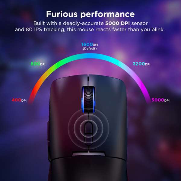 Gaming Mouse Lenovo GY51V60439 Legion M220, Wireless, Bluetooth, USB, Nebula Purple