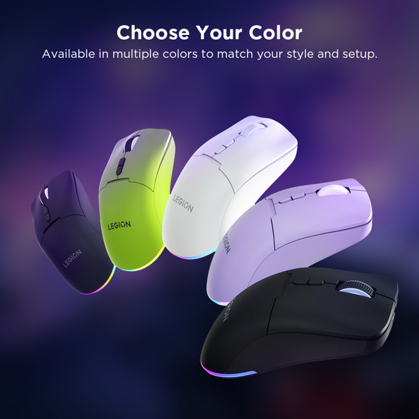 Gaming Mouse Lenovo GY51V60438 Legion M220, Wireless, Bluetooth, USB, Aurora Purple