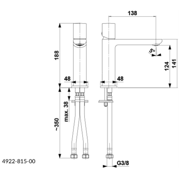 Washbasin faucet KFA Morganit, Silver