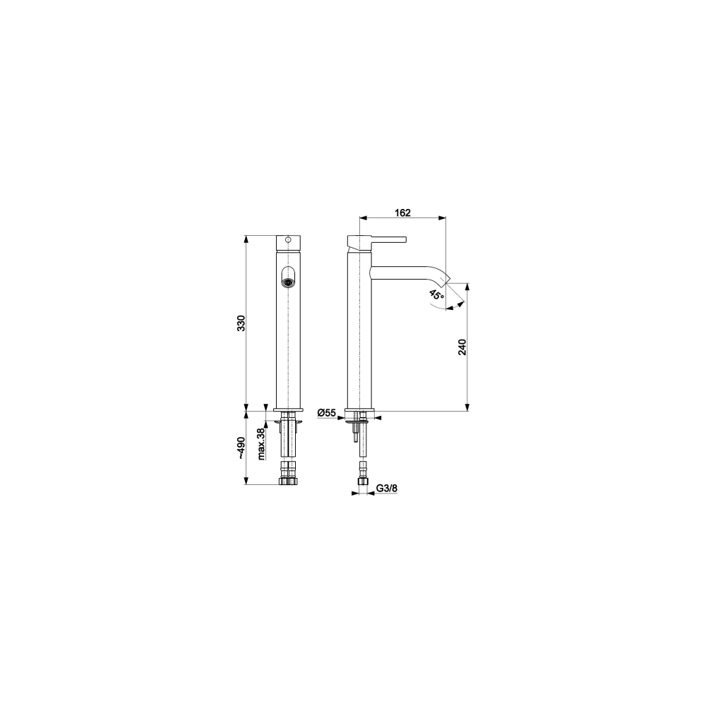 Washbasin faucet KFA Moza Gold, Gold