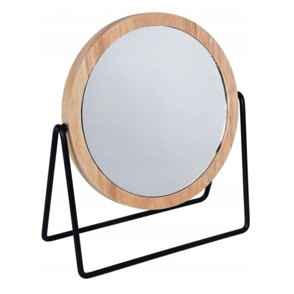 კოსმეტიკური სარკე Bisk Plain, Cosmetic Mirror, Bamboo/Black